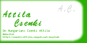 attila csenki business card
